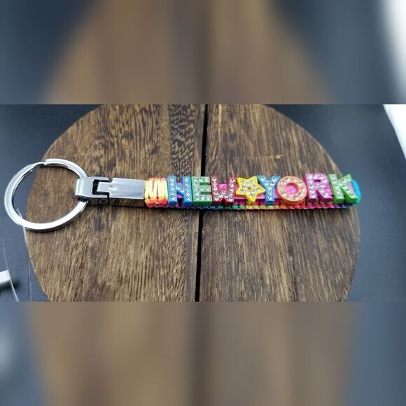 Jewelry - New york lanyard keychain colorful bright rainbow MISC